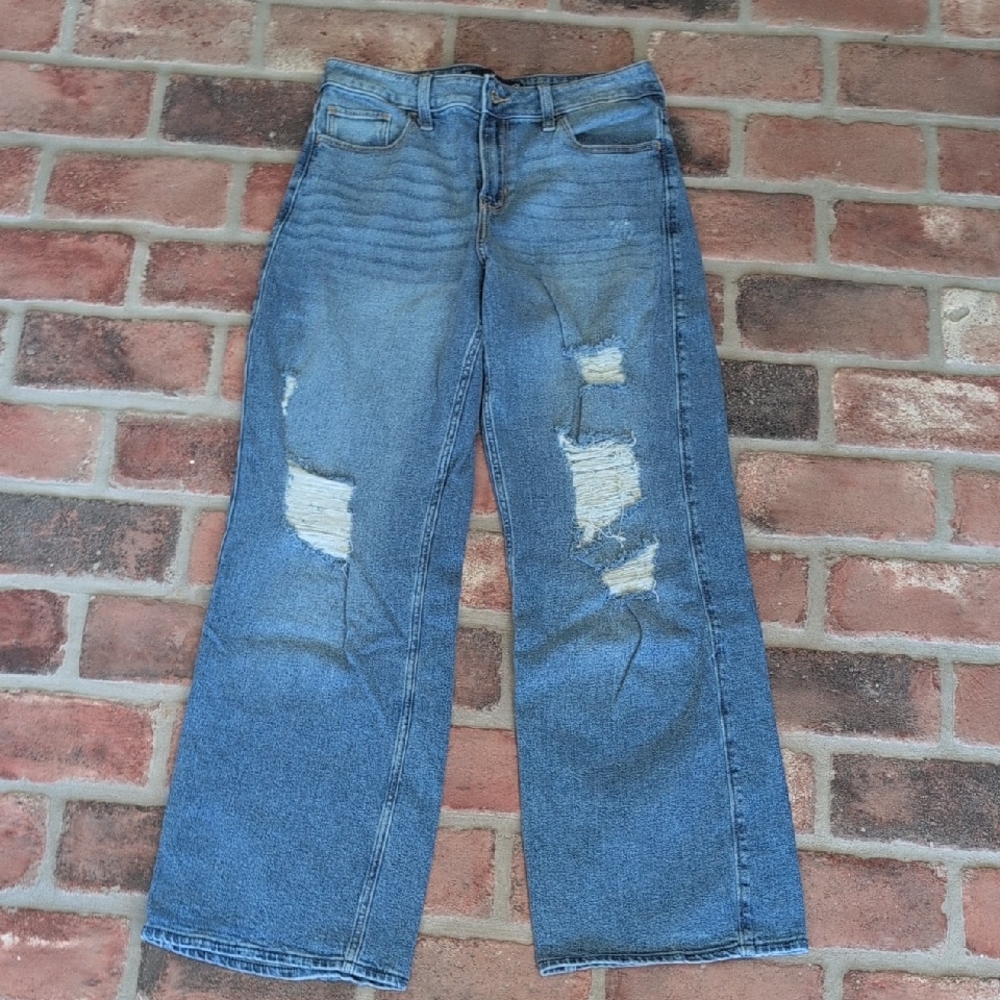 Distressed Blue Jeans
